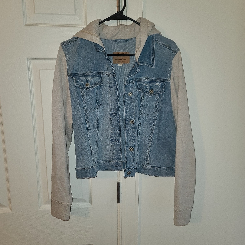 Hollister hoodie sweatshirt jean jacket